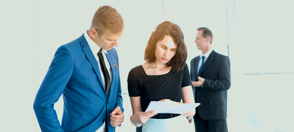 Executives in conversation